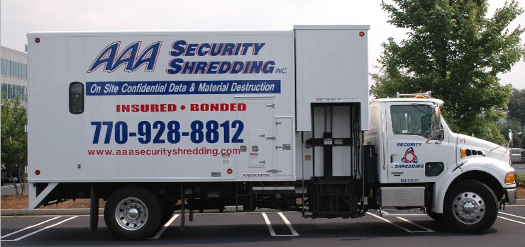 AAA Security Shredding Truck